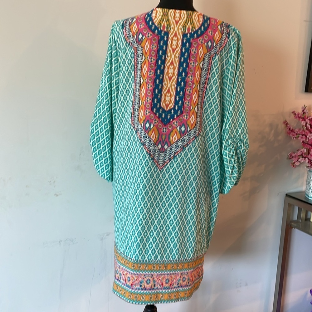 Urban CoCo Tunic Mini Dress Size XL Multicolored BohoStyle Ethnic Inspired Print - Picture 3 of 12